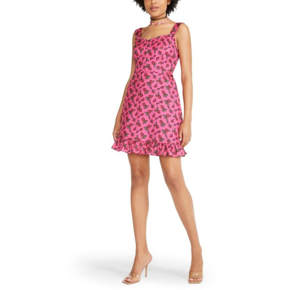 Betsey Johnson Women's Throns and Roses Printed Fit & Flare Mini Dress NWT